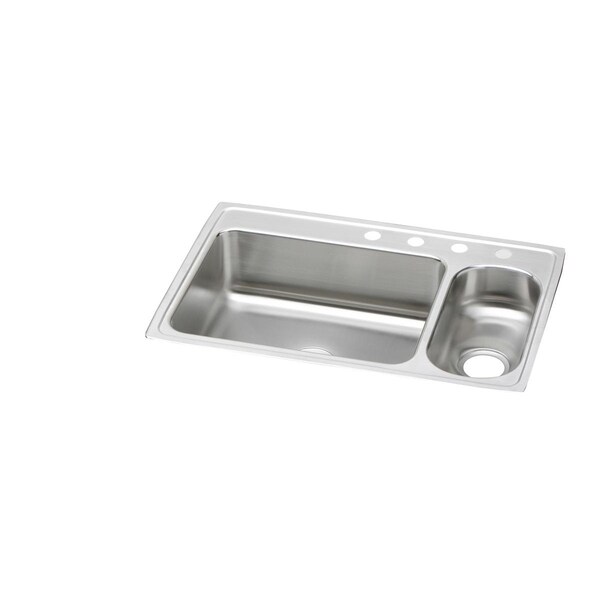 Pacemaker Stainless Steel 33 X 22 X 7-1/4 70/30 Double Bowl Top Mount Sink